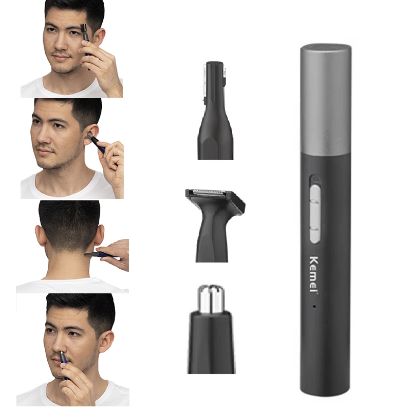 Men'S Grooming Haircut - Kemei Pro Rechargeable Nose Hair Trimmer