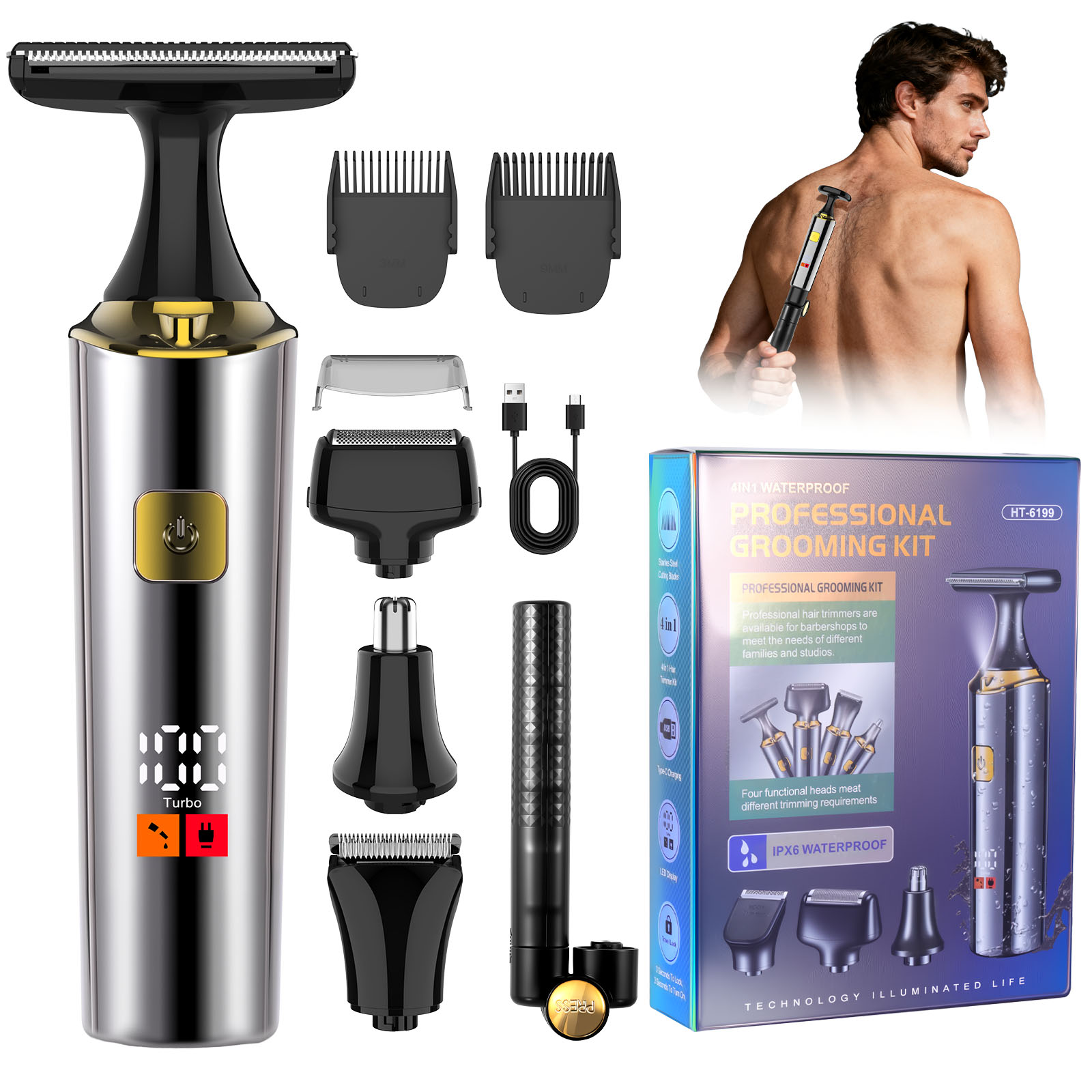 Hatteker Electric Rechargeable - огляд і ціна Men Grooming Full Body
