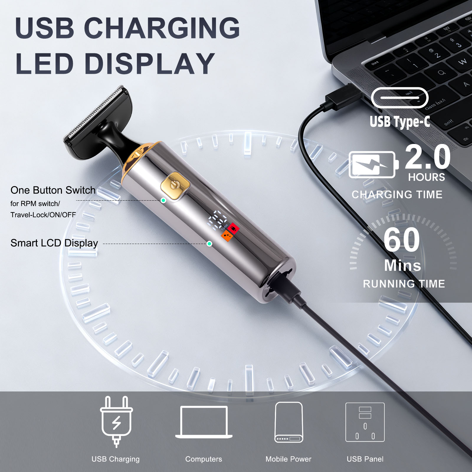 Hatteker Electric Rechargeable - огляд і ціна Men Grooming Full Body